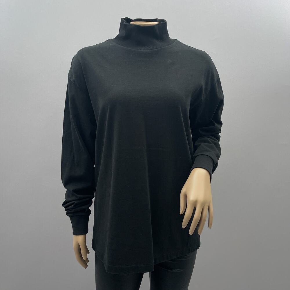 LE17SEPTEMBRE Homme Top Women IT 44 US L Black Cotton Turtleneck Minimal